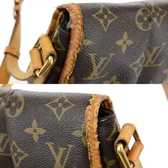 LOUIS VUITTON Menilmontant PM Shoulder Bag Monogram Leather
